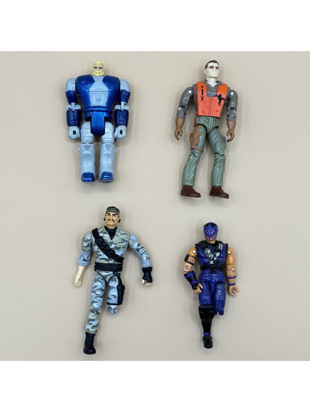 VTG GI Joe Figure & Parts Lot Sgt Savage Warhawk Pilot Rock N Roll Dice Dynamite